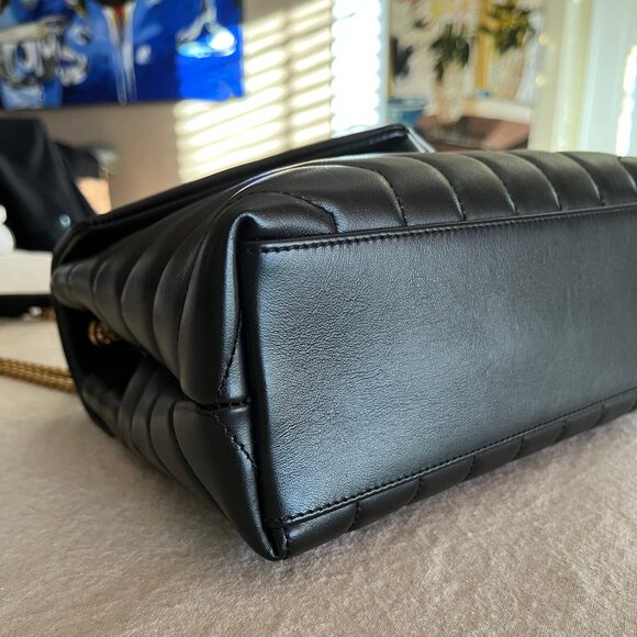 Saint Laurent Loulou Matelassé Small Shoulder Bag - Black Leather - Authentic - Picture 9 of 17